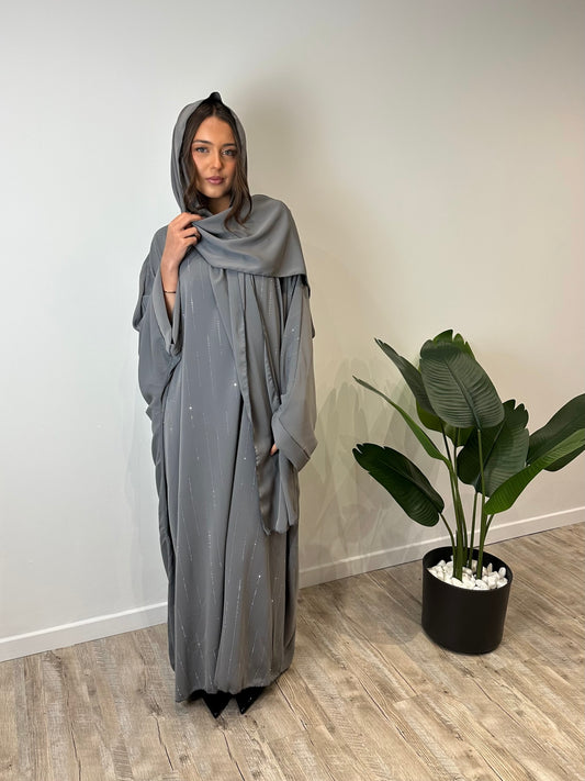 Abaya voile intégré